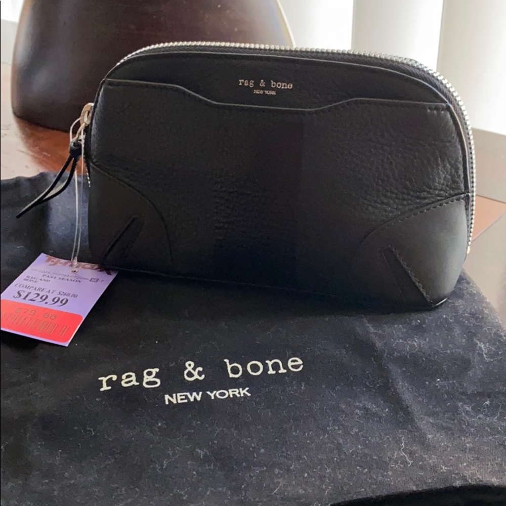 Rag & Bone New York Blk Leather Pouch